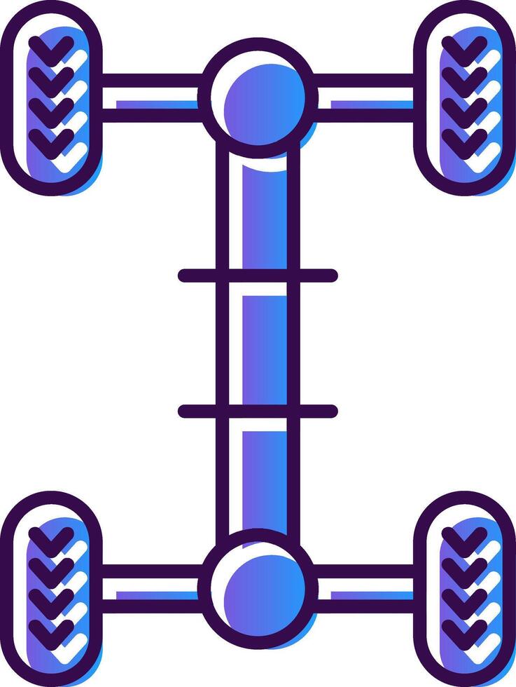 Chassis Gradient Filled Icon vector
