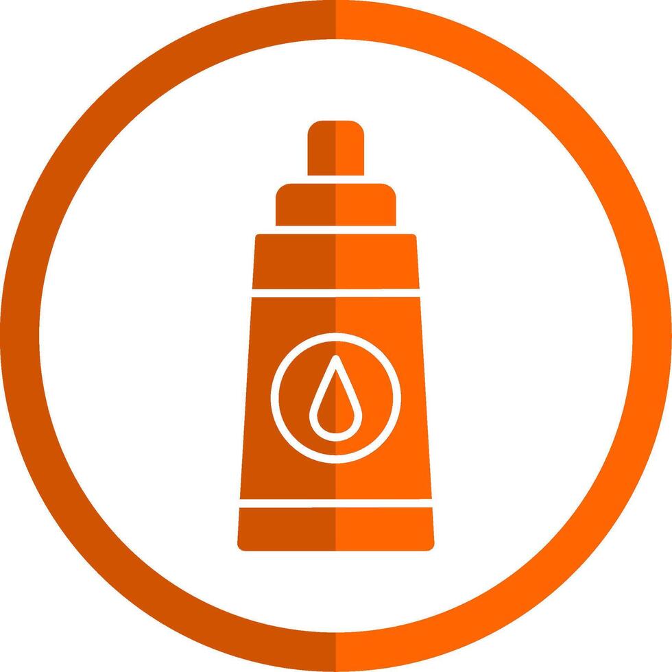 Lubricant Glyph Orange Circle Icon vector
