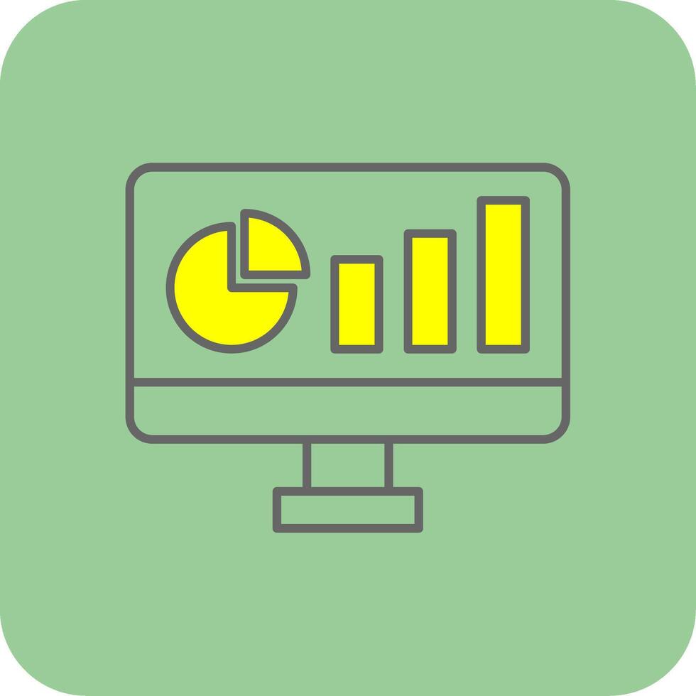 Dashboard Filled Yellow Icon vector