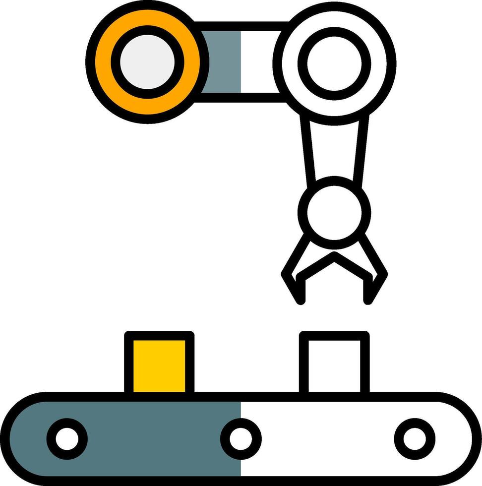Machine Filled Half Cut Icon vector