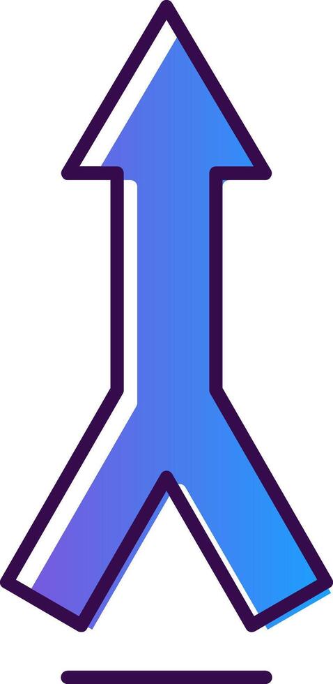 Merging Gradient Filled Icon vector