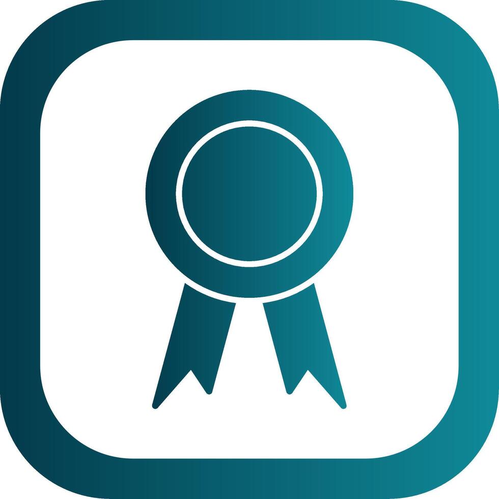 Award Glyph Gradient Round Corner Icon vector