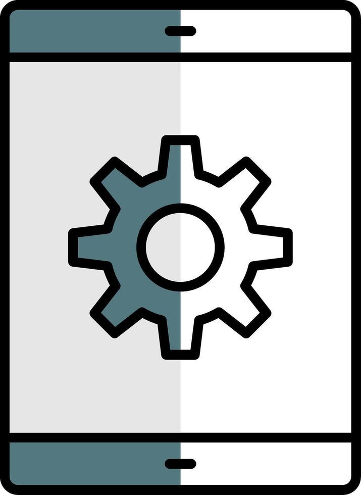 Technology Filled Half Cut Icon vector