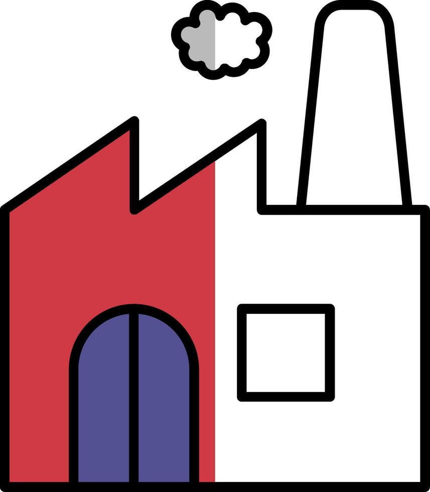 Factory Filled Half Cut Icon vector