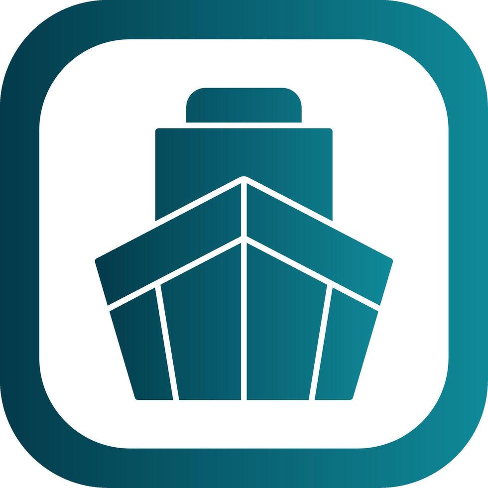 Cargo Glyph Gradient Round Corner Icon vector