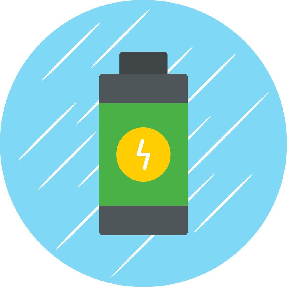 Battery Flat Blue Circle Icon vector