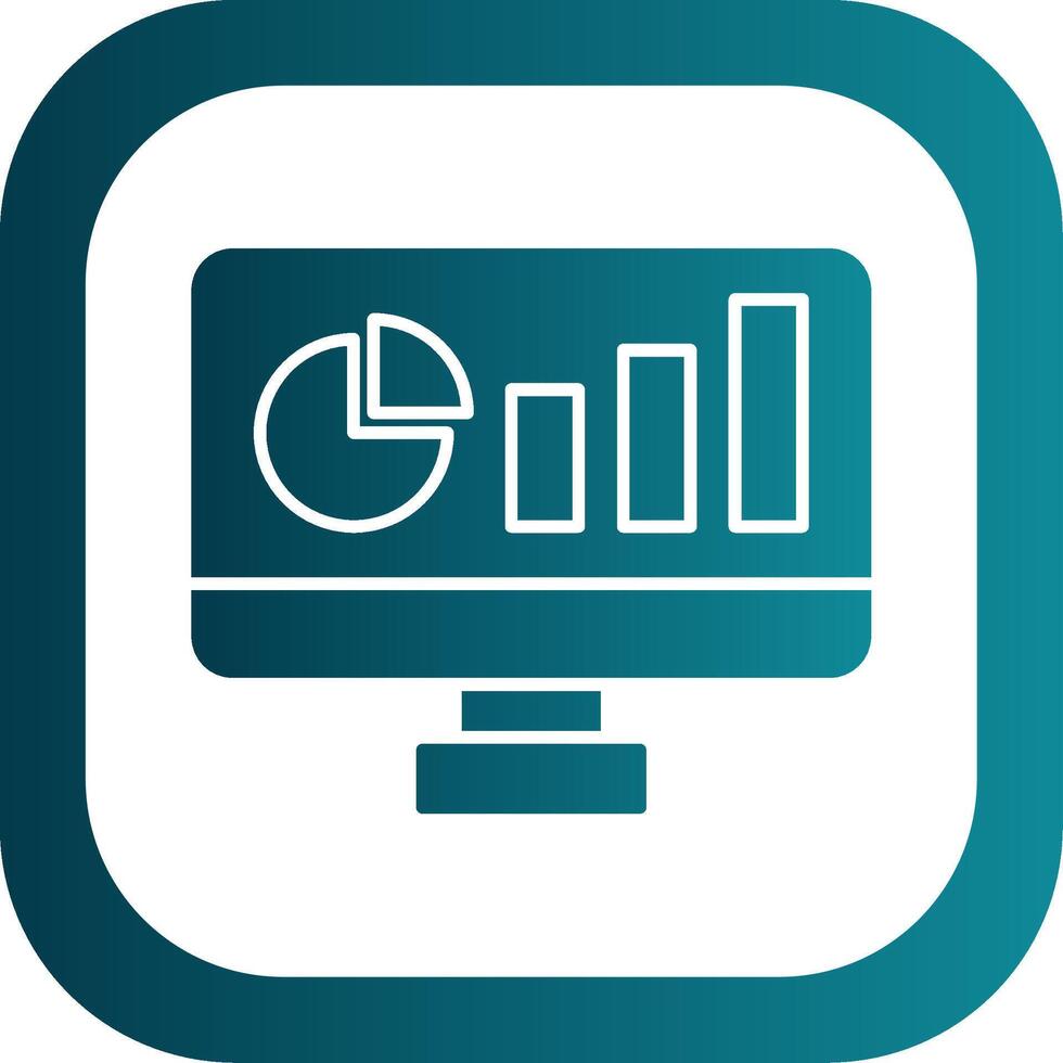 Dashboard Glyph Gradient Round Corner Icon vector