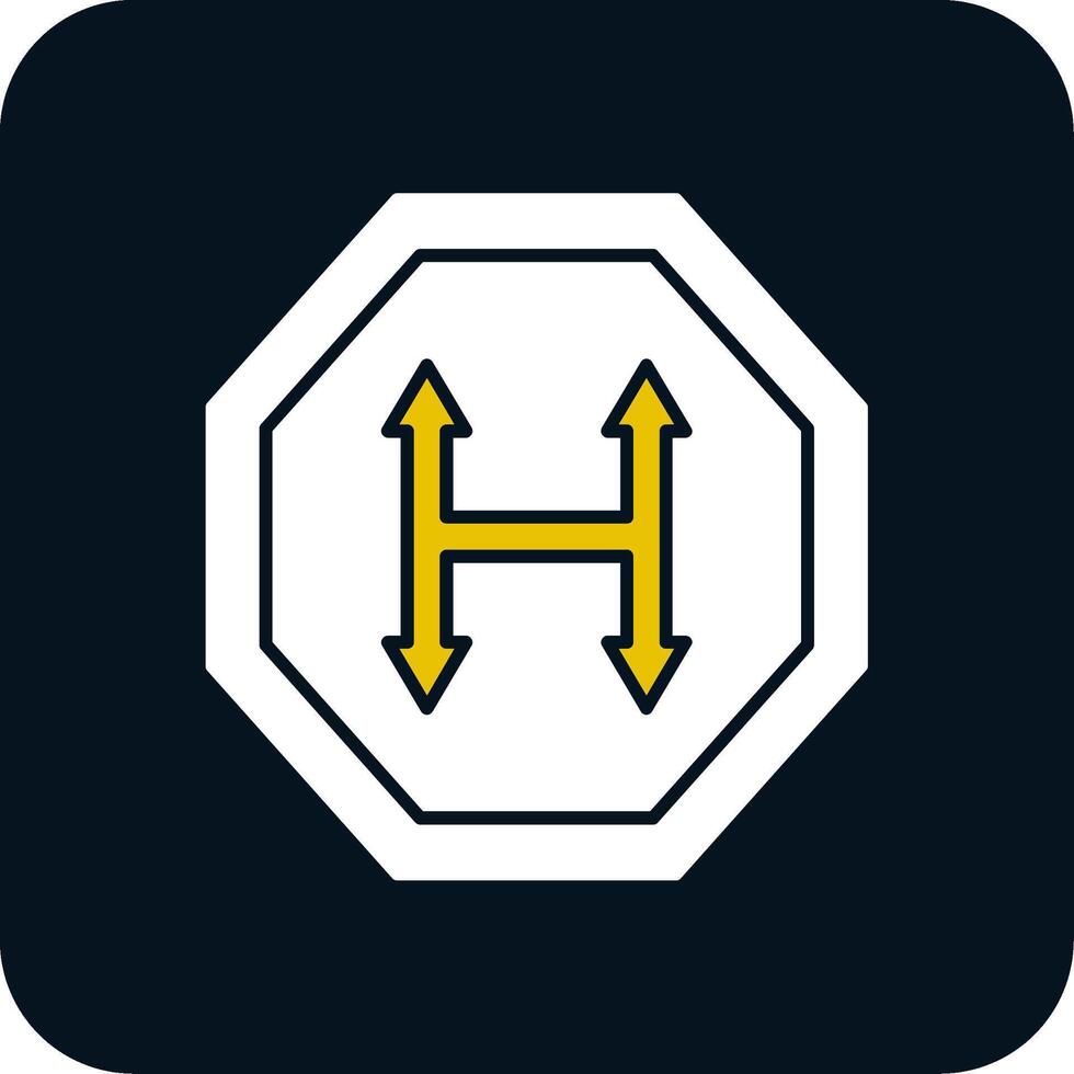 Junction Glyph Two Color Icon vector