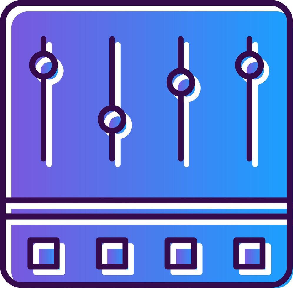 Control Panel Gradient Filled Icon vector