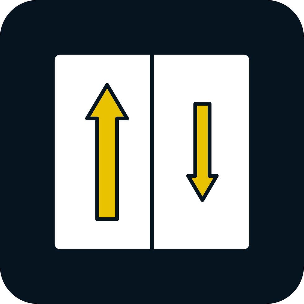 Priority Oncomming Glyph Two Color Icon vector