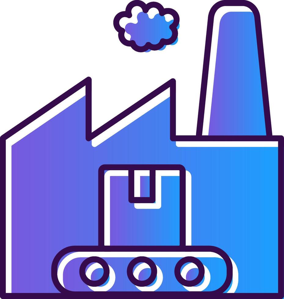 Manufacturing Gradient Filled Icon vector