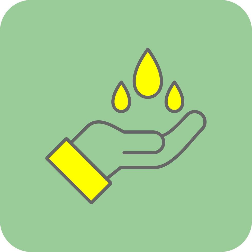 Save Water Filled Yellow Icon vector