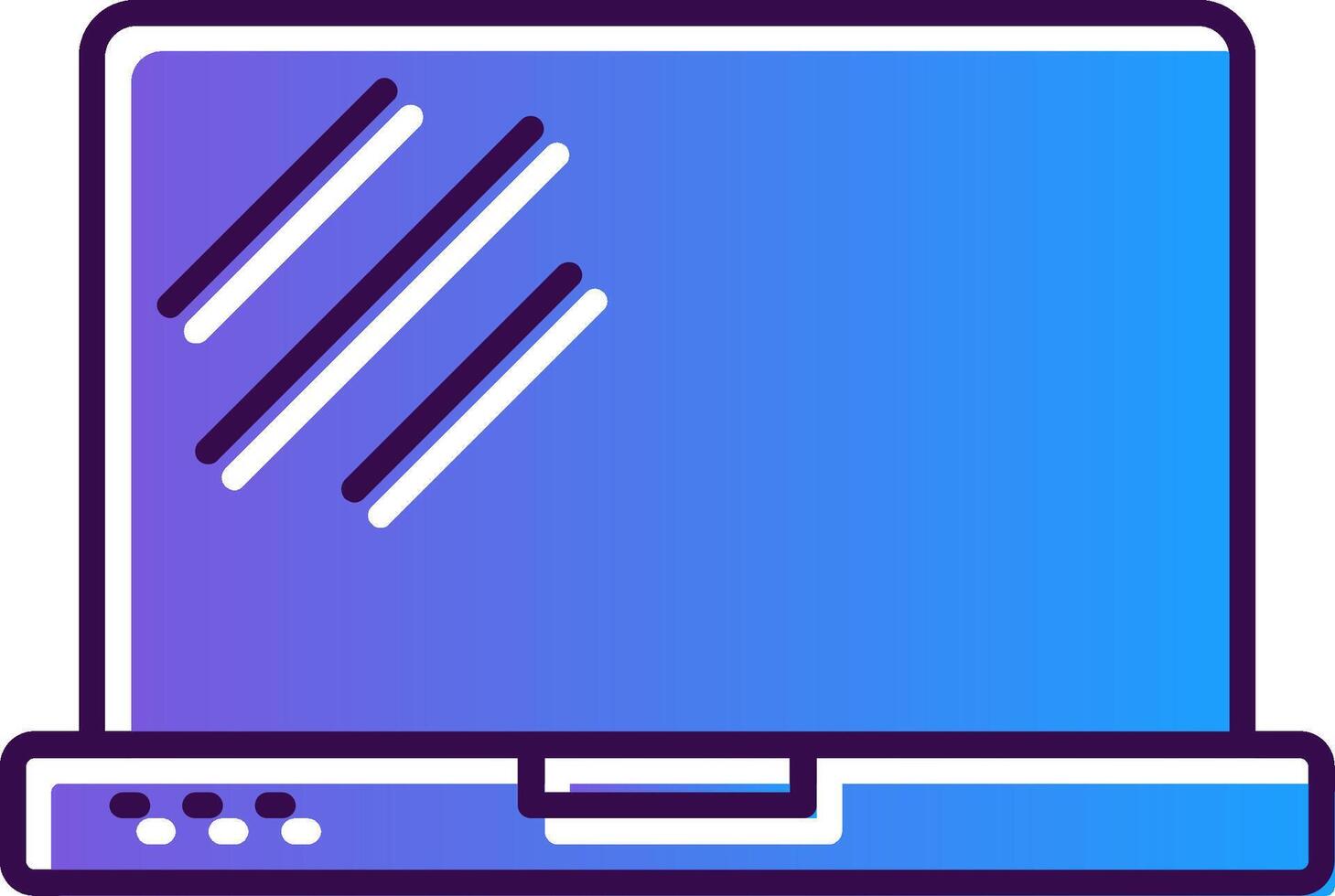 Computer Gradient Filled Icon vector