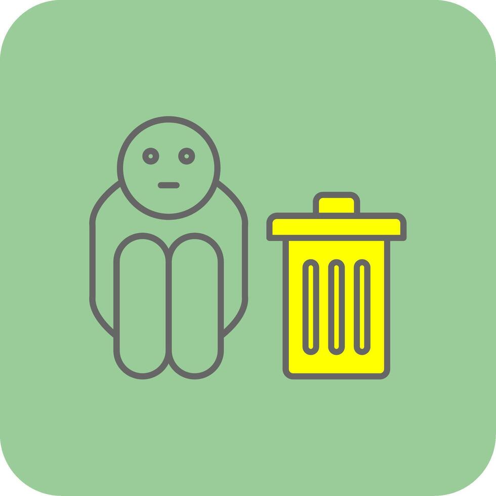 Scavenger Filled Yellow Icon vector