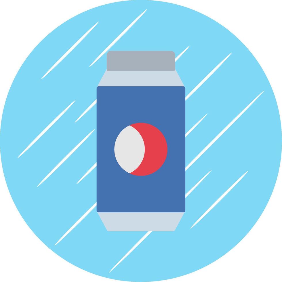 lata plano azul circulo icono vector