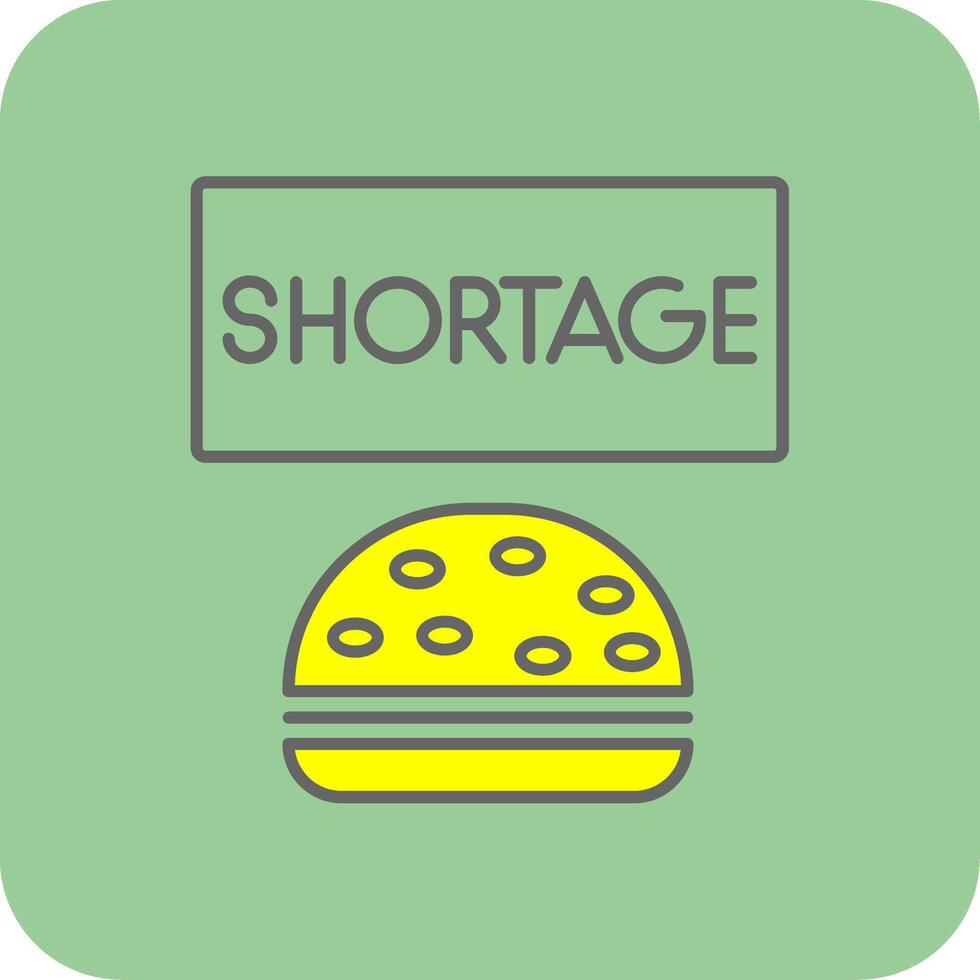 Shortage Filled Yellow Icon vector