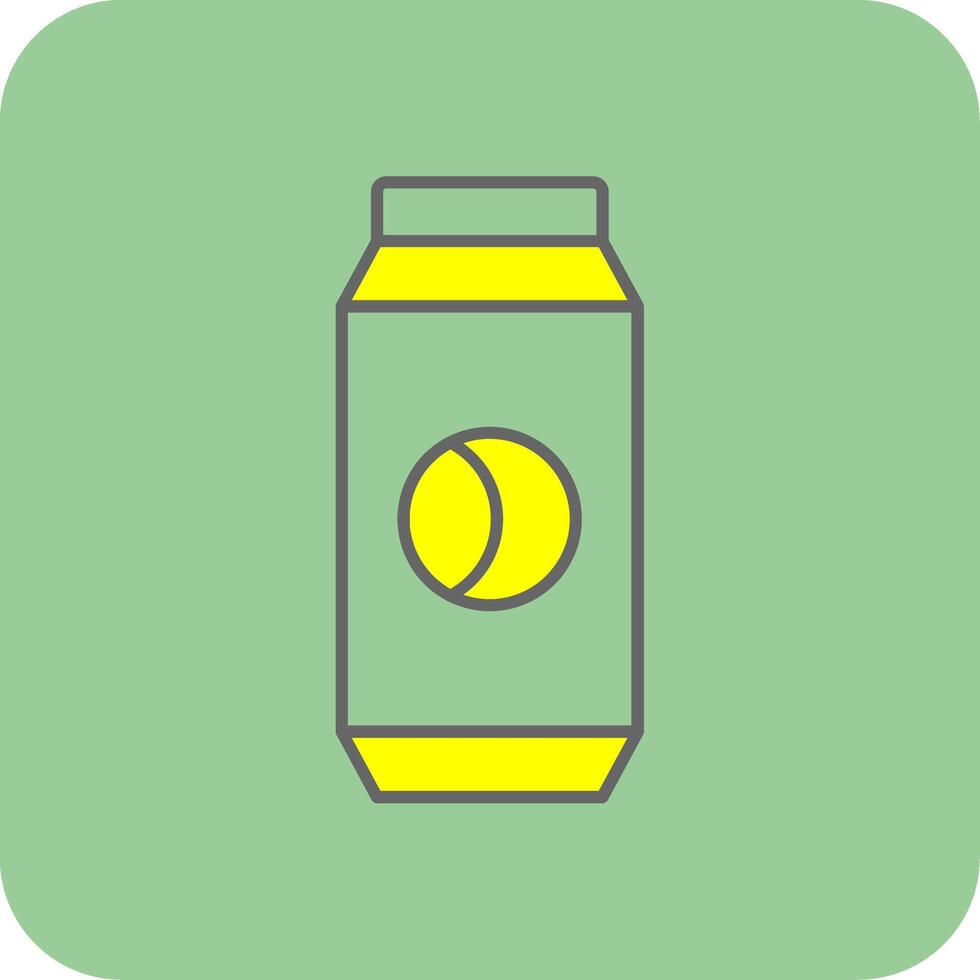 Can Filled Yellow Icon vector