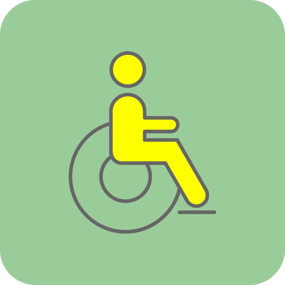 Disabled Filled Yellow Icon vector