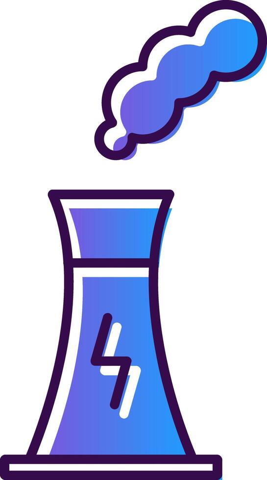Pollution Gradient Filled Icon vector
