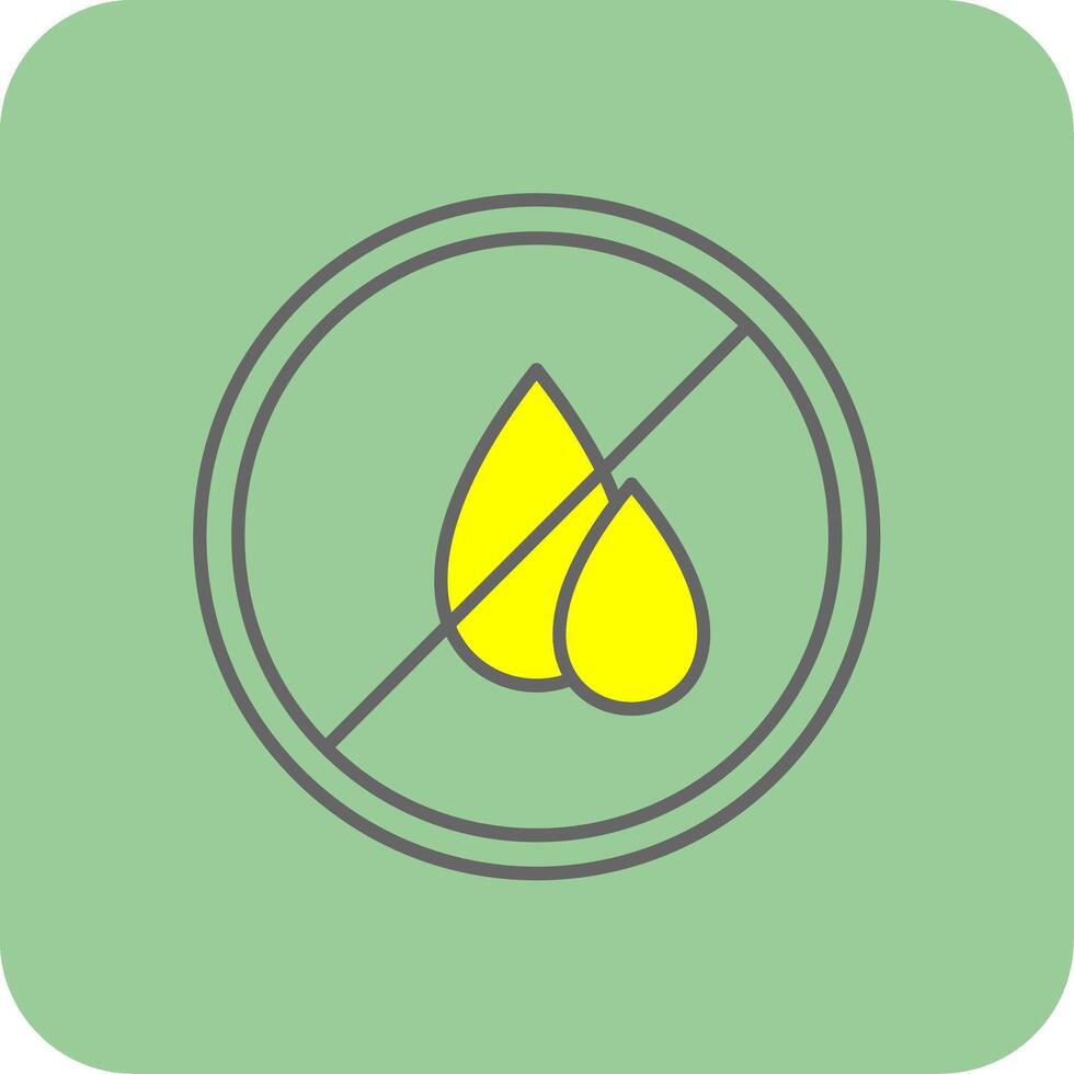Water Scarcity Filled Yellow Icon vector