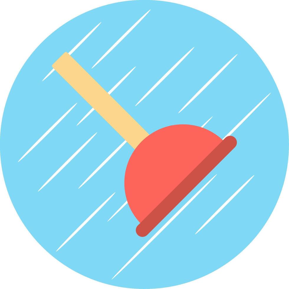 Plunger Flat Blue Circle Icon vector