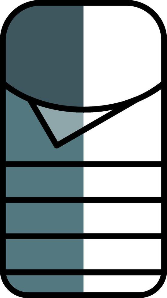 Sleeping Bag Filled Half Cut Icon vector
