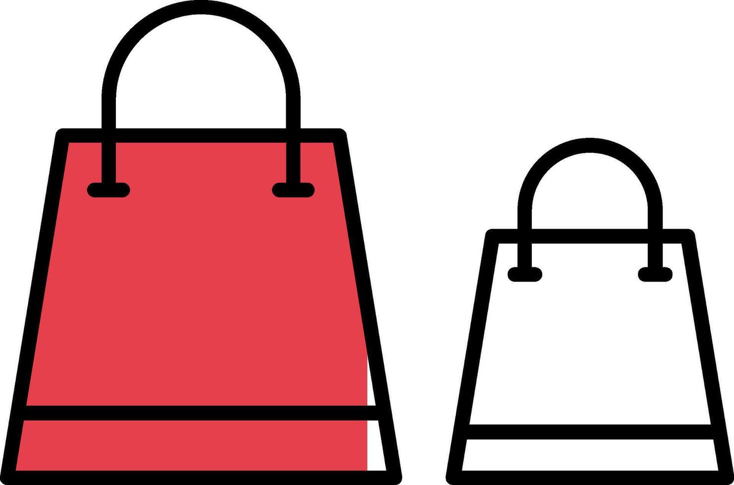 Bags Filled Half Cut Icon vector