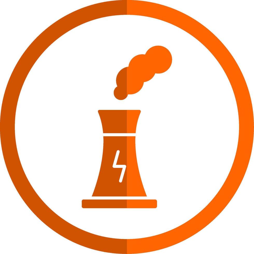 Pollution Glyph Orange Circle Icon vector