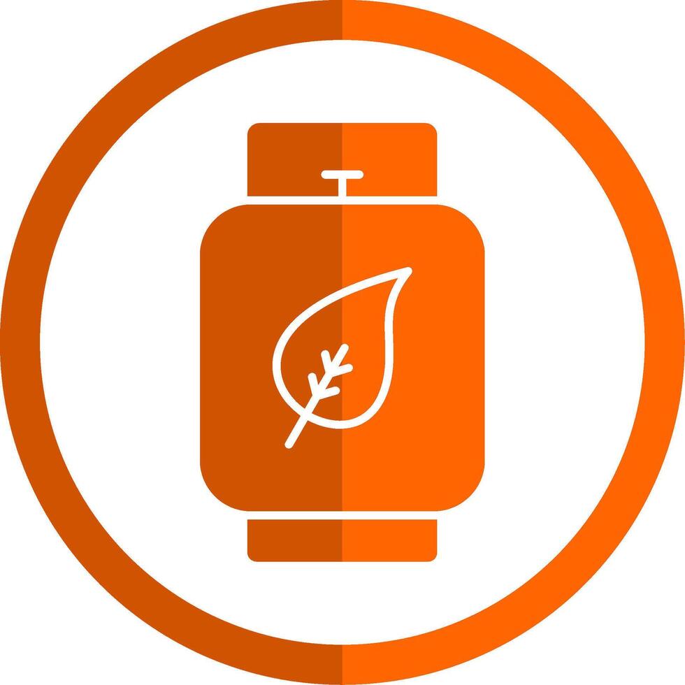 Bio gas Glyph Orange Circle Icon vector