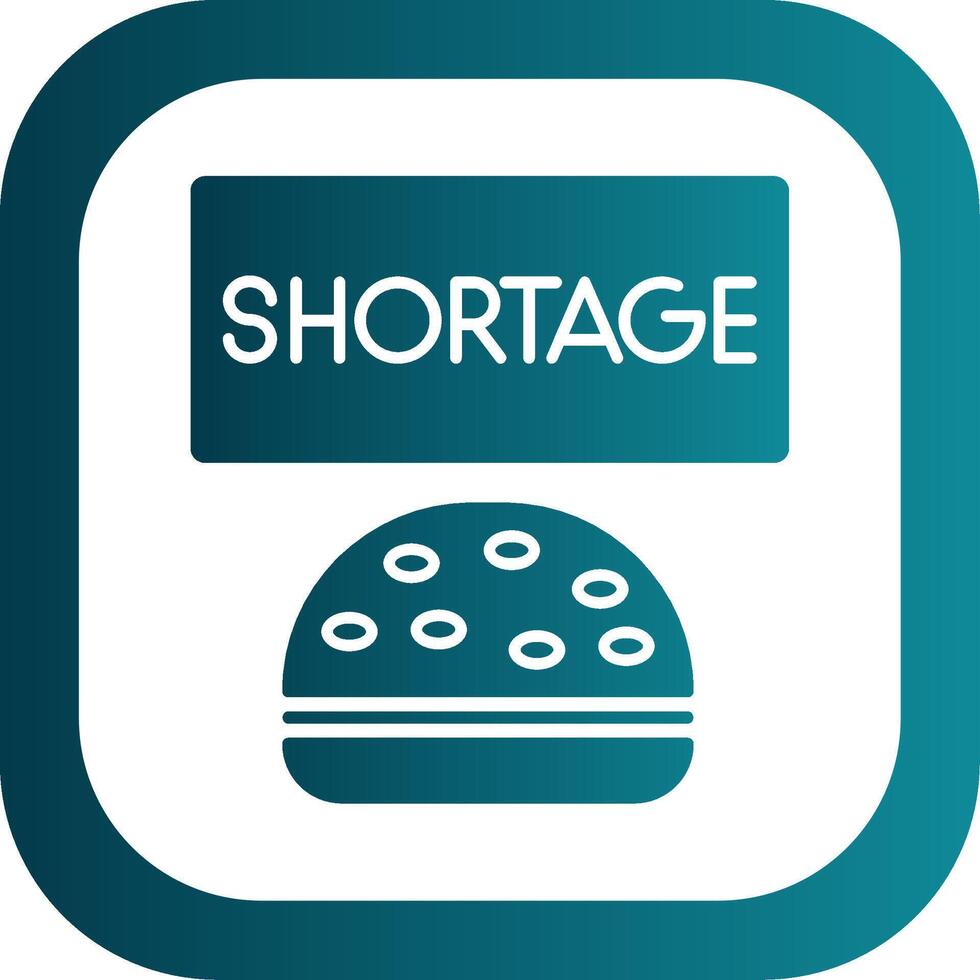 Shortage Glyph Gradient Round Corner Icon vector