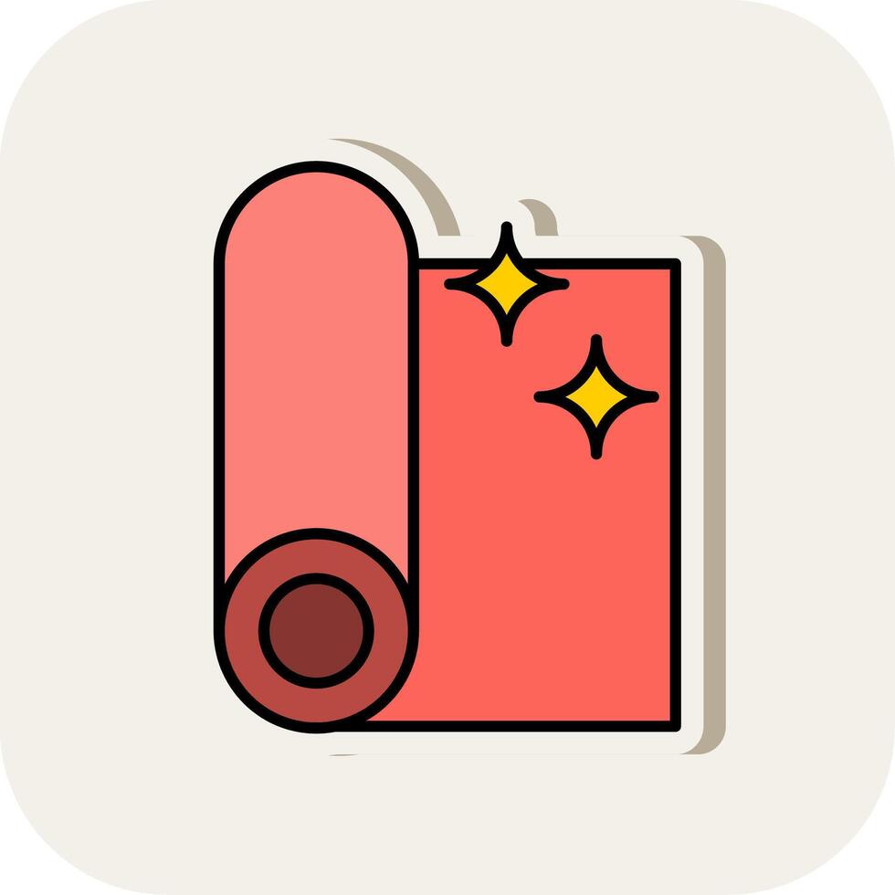 Fabric Line Filled White Shadow Icon vector