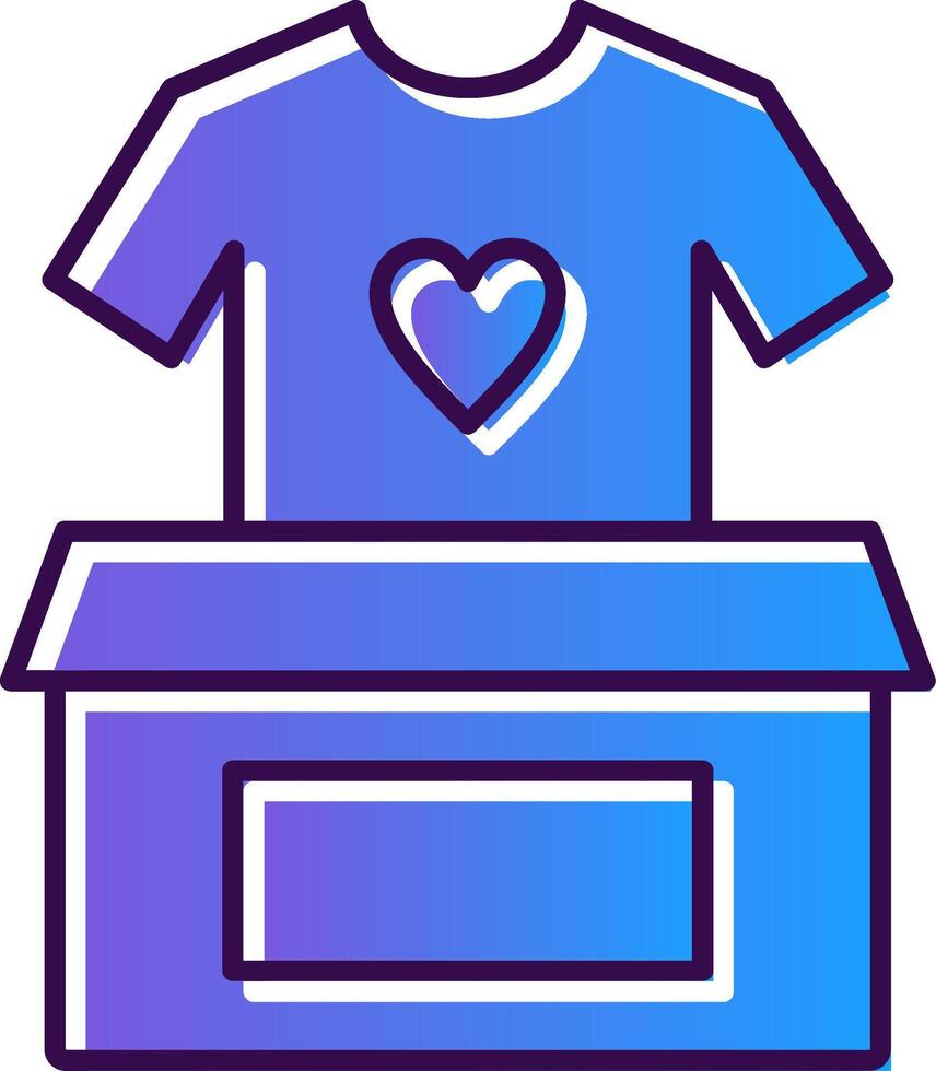 Clothes Donation Gradient Filled Icon vector