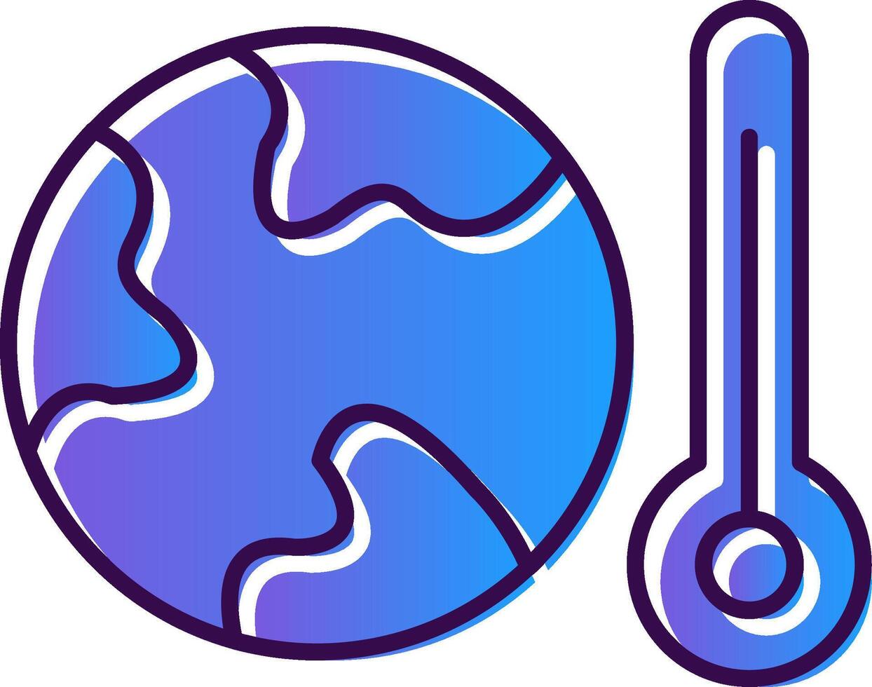 Global Warming Gradient Filled Icon vector