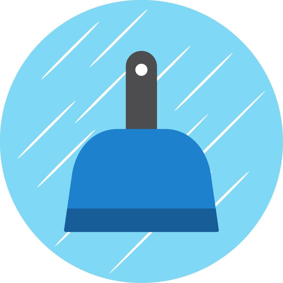 Dustpan Flat Blue Circle Icon vector