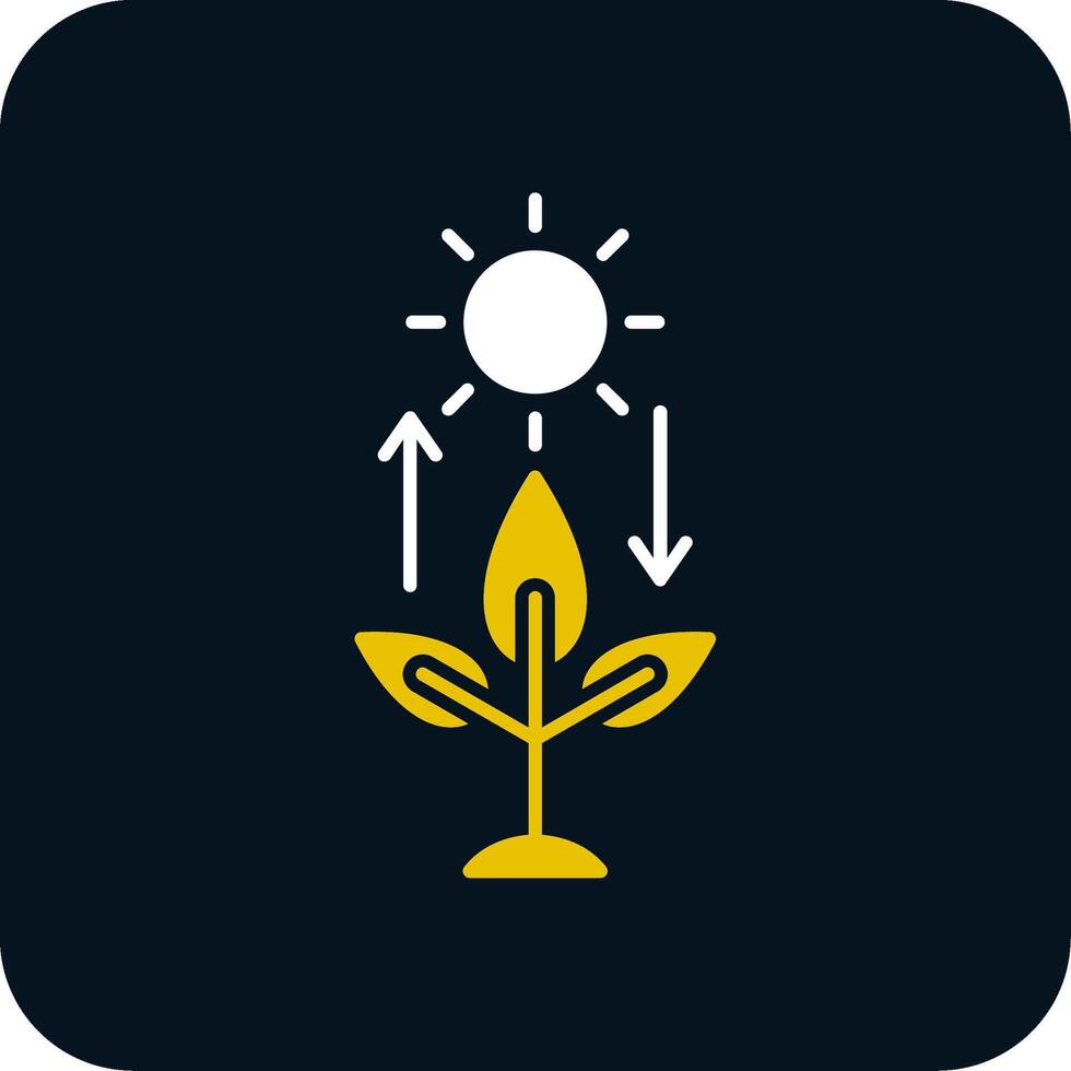 Photosynthesis Glyph Two Color Icon vector