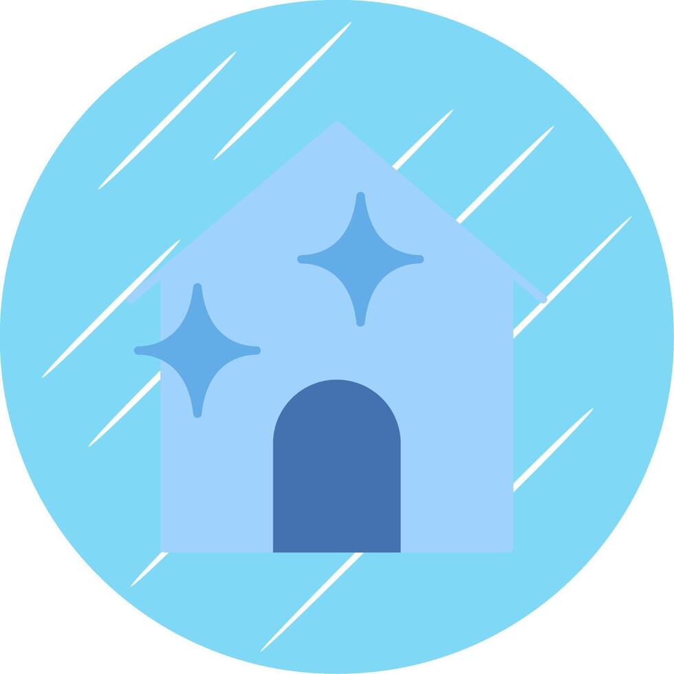 House Cleaning Flat Blue Circle Icon vector