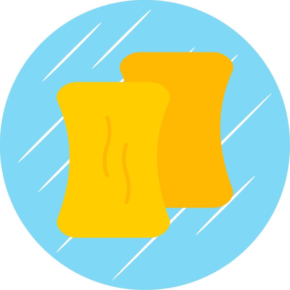 Sponge Flat Blue Circle Icon vector