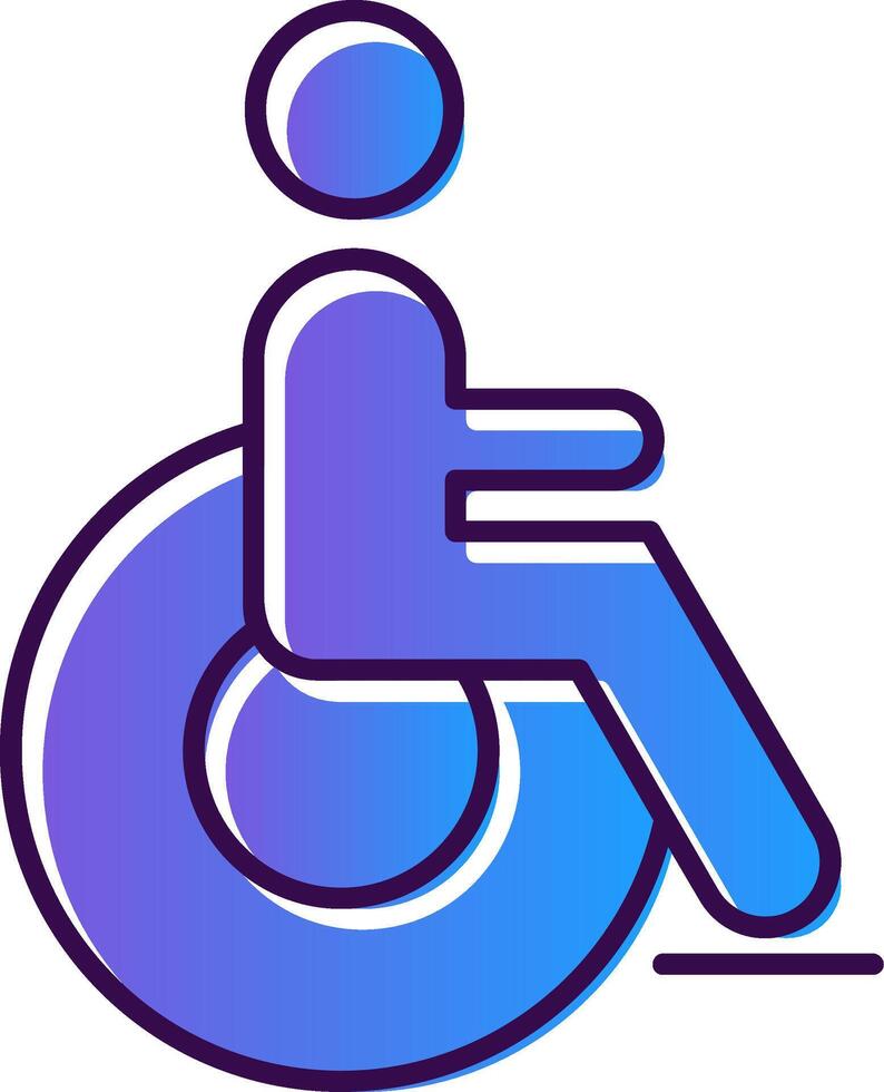 Disabled Gradient Filled Icon vector