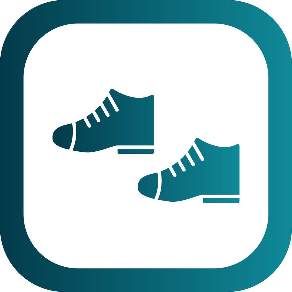 Shoes Glyph Gradient Round Corner Icon vector