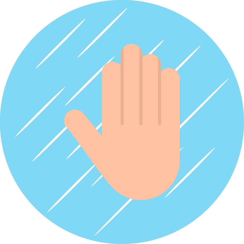 Hand Flat Blue Circle Icon vector