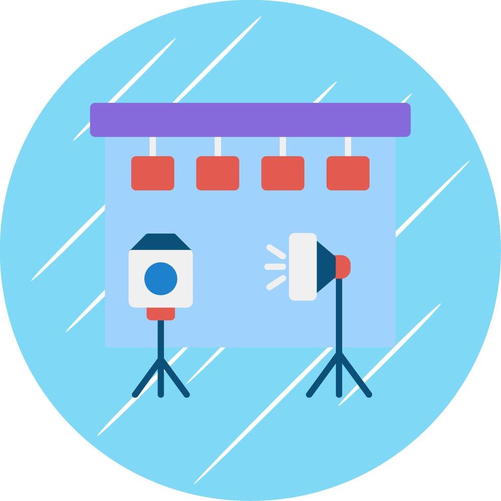 Studio Flat Blue Circle Icon vector