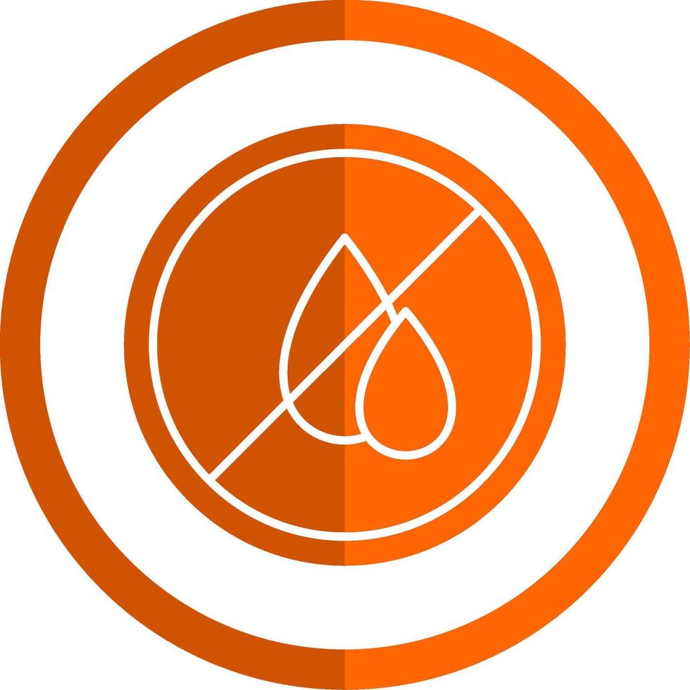 Water Scarcity Glyph Orange Circle Icon vector