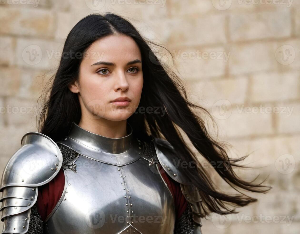 girl in knightly robes. photo