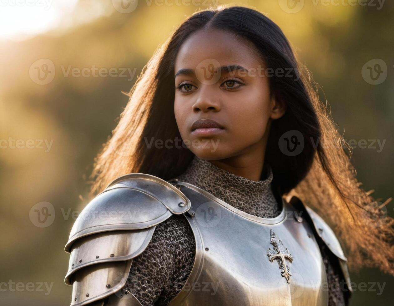 girl in knightly robes. photo