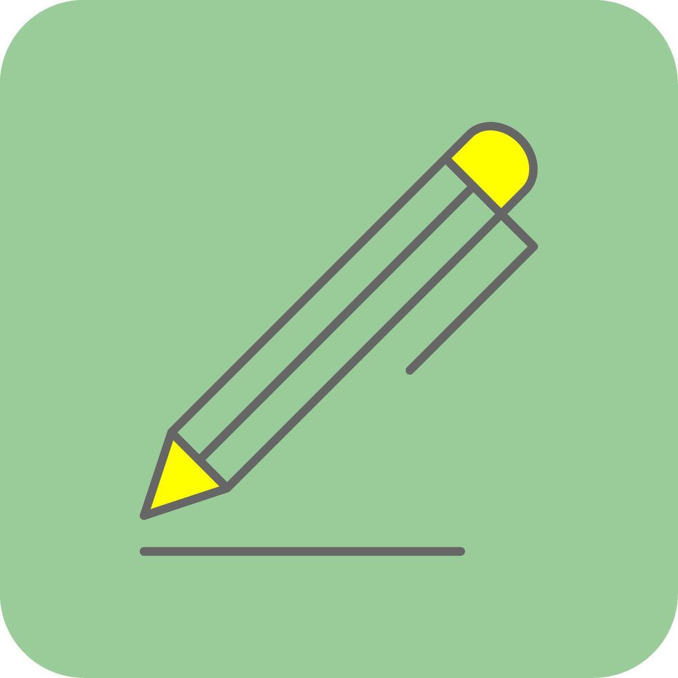 Pen Filled Yellow Icon vector