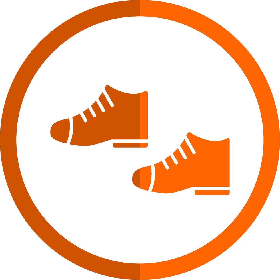 Shoes Glyph Orange Circle Icon vector