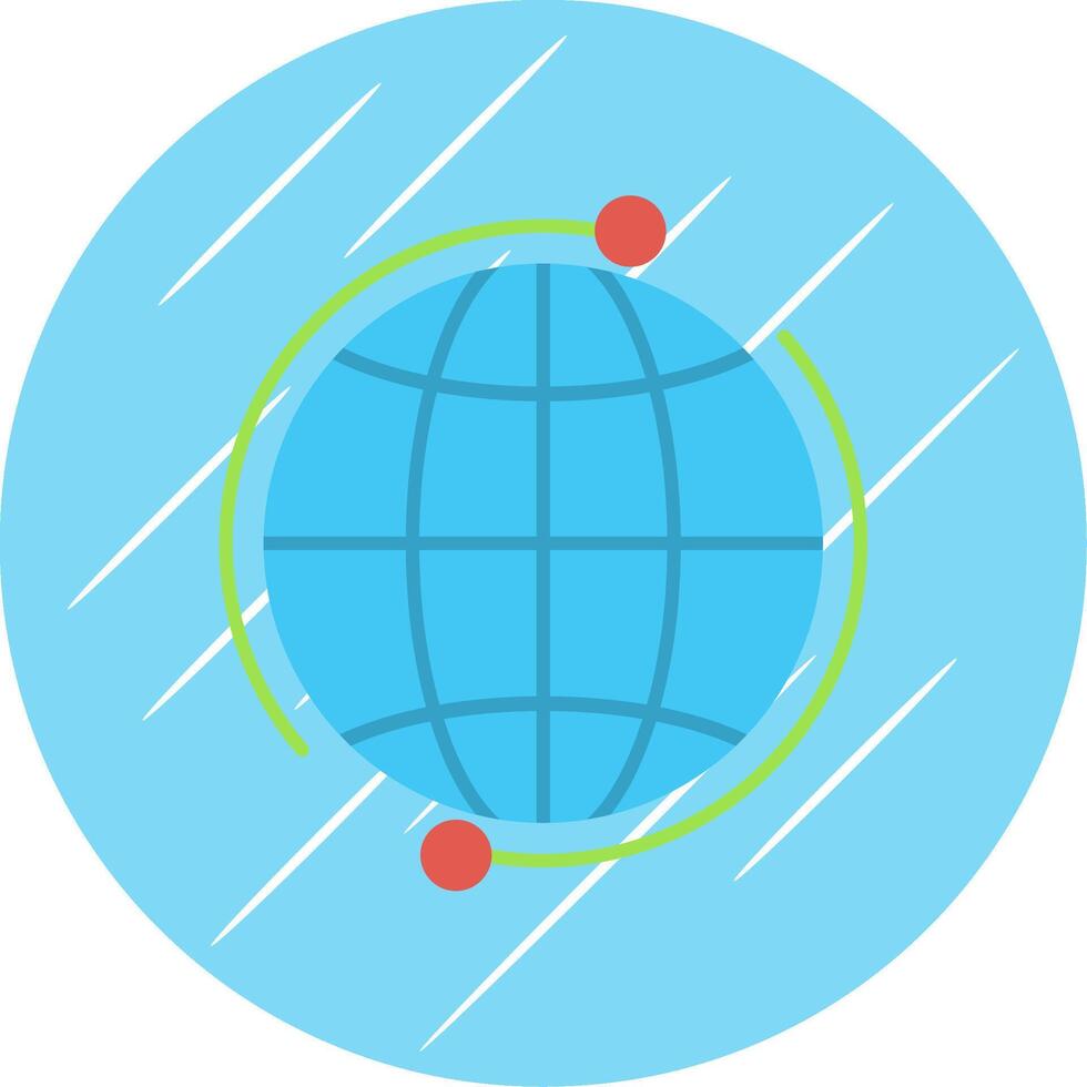 Global Flat Blue Circle Icon vector