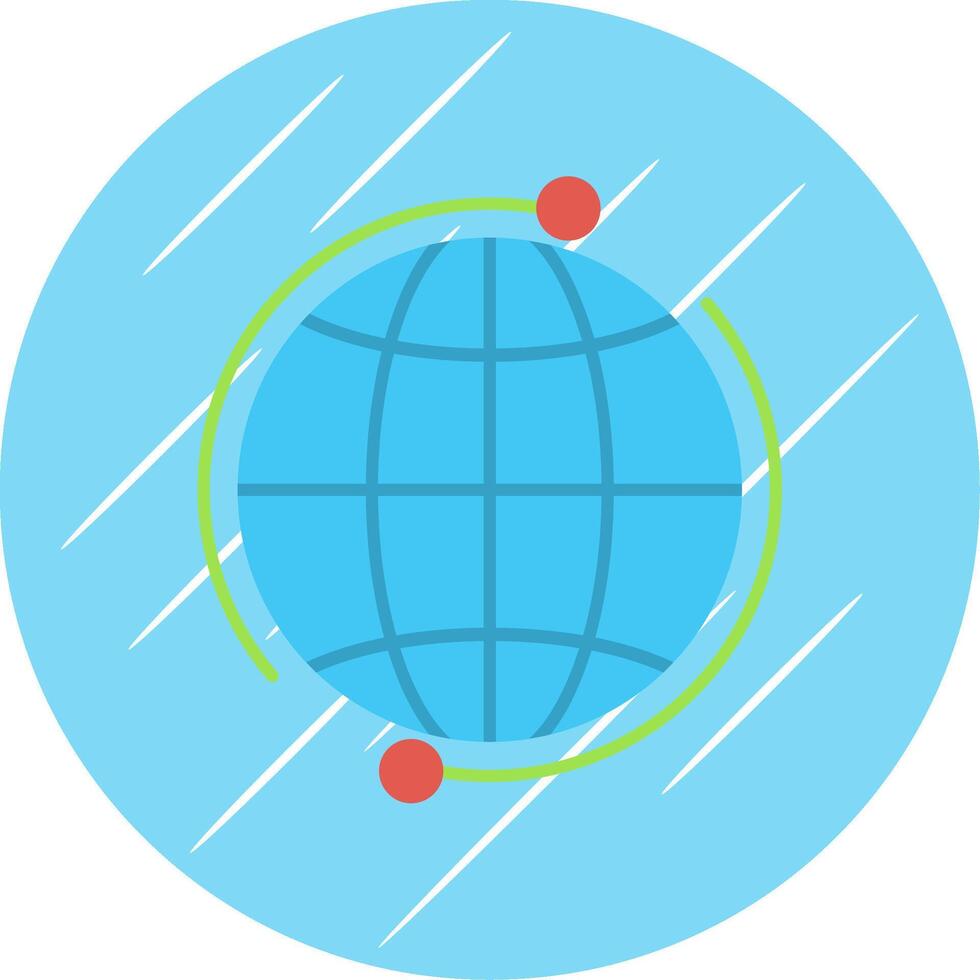 global plano azul circulo icono vector