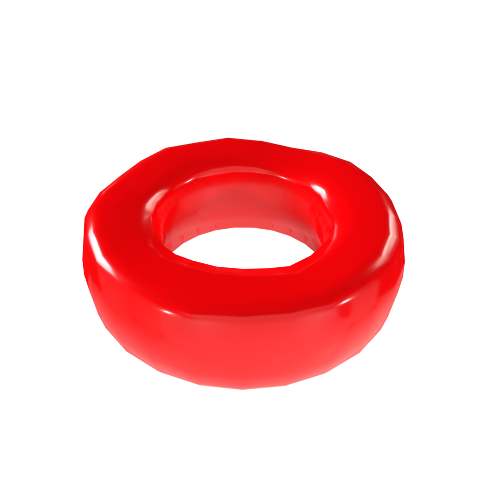 a red rubber ring on a transparent background png