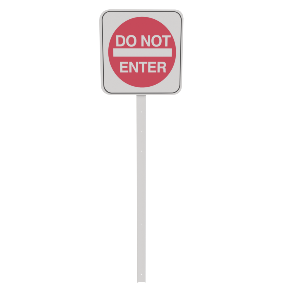 a do not enter sign on a pole png